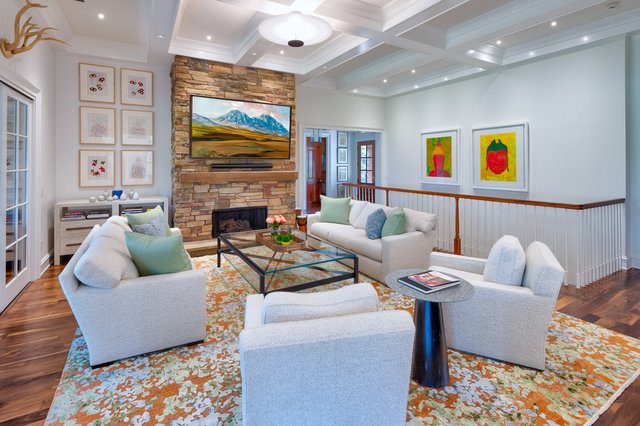 Modern Mountain Fireplace After