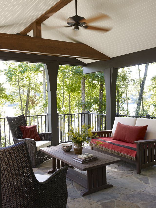 Grove Landing outdoor seating under covered porch