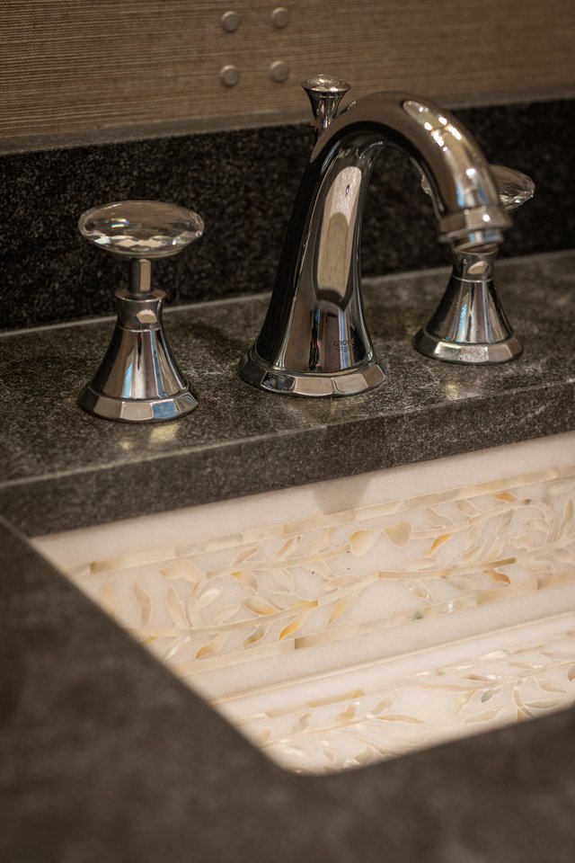 Blue Rock Sink Detail