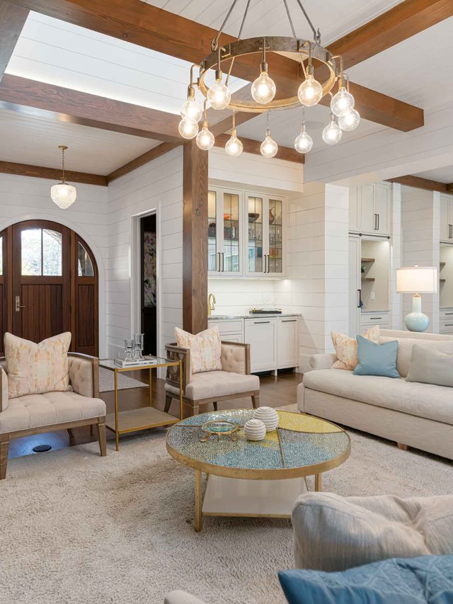 Blue beauty living room and bar