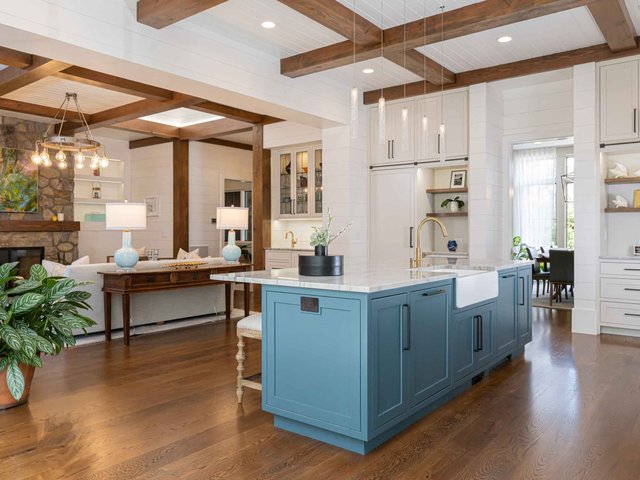Blue beauty Kitchen island 1