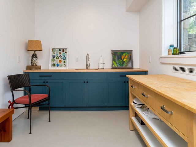 Blue beauty downstairs sink