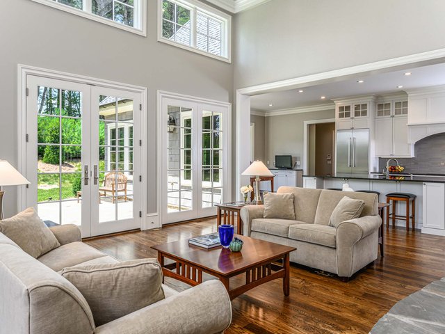 Brookline Manor living room with view