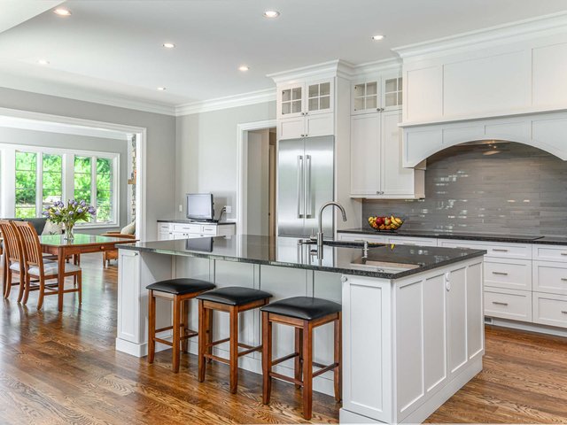 Brookline Manor kitchen island
