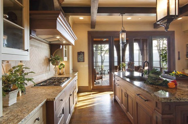 Eagles Nest Kitchen Island with Granite Countertops