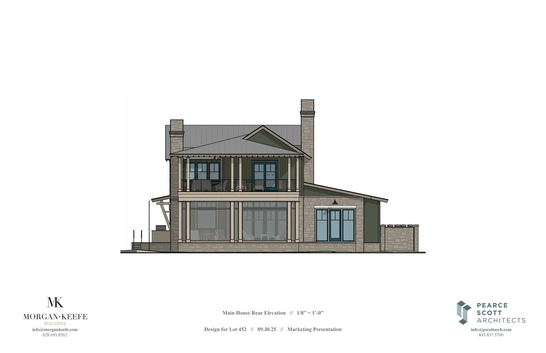 The Hearthwood main house rear elevation