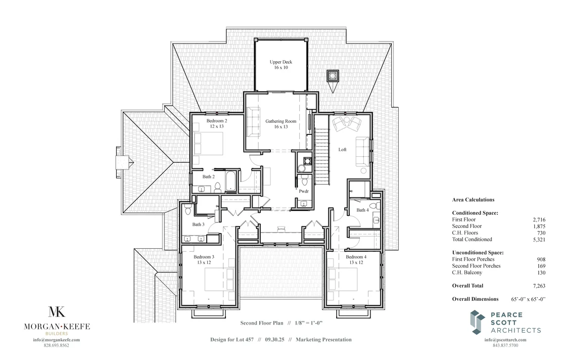 The Weatherly second floor plan