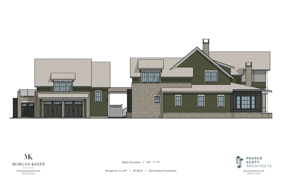 The Weatherly right elevation