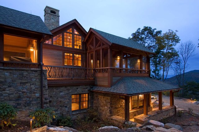 Mountain Getaway Exterior Upstairs and Downstairs Porches