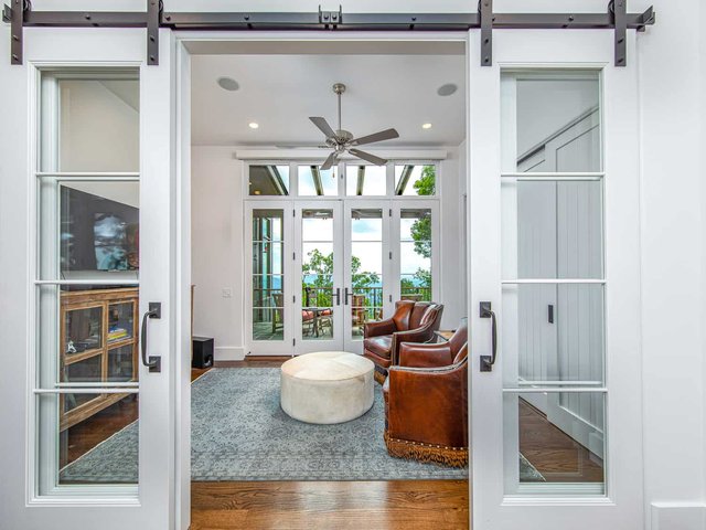 Ridgeview Sitting Area with Barn Doors