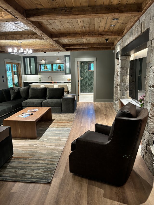 Rustic Retreat living area seating