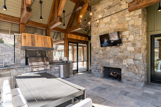 Secluded Sanctuary Outdoor living Fireplace
