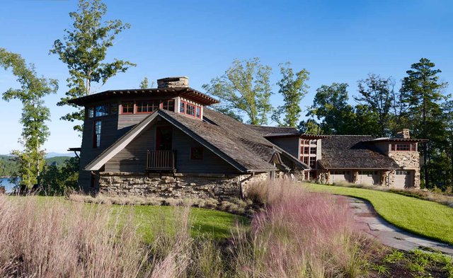 Shingle Splendor Exterior Overlooking Lake 1