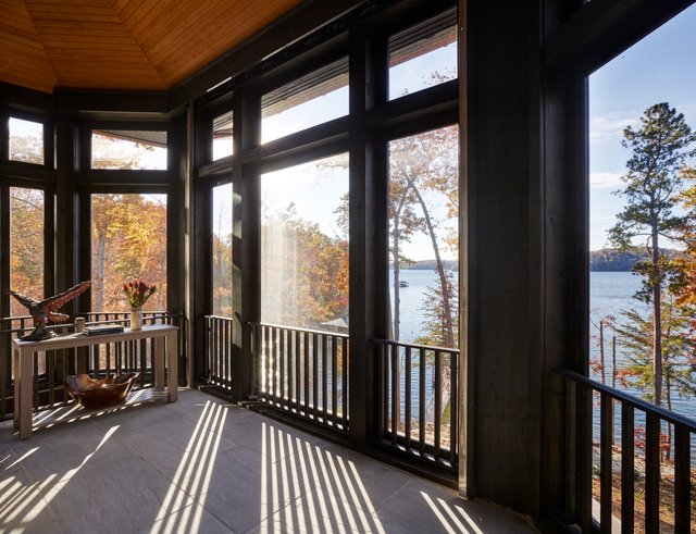 Anthracite Lodge porch with lake view