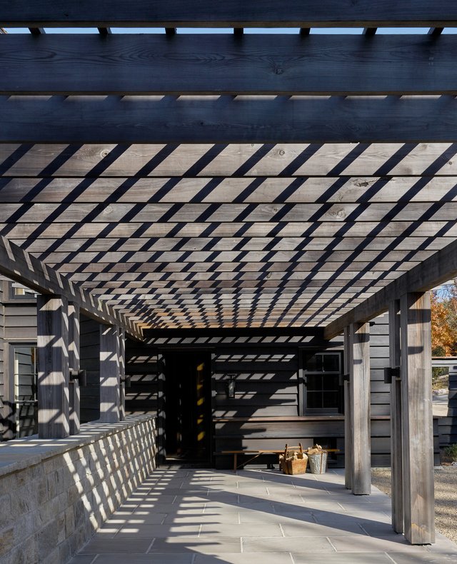 Anthracite Lodge exterior walkway