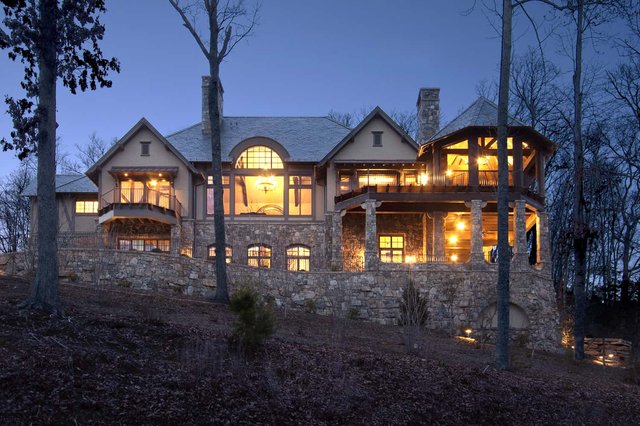 Walnut Chateau Back Exterior at Night