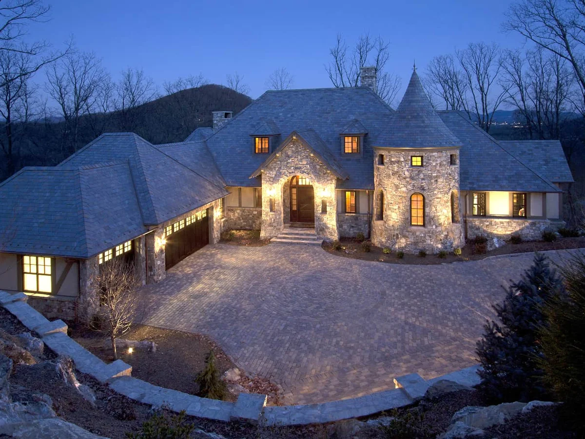 Walnut Chateau Front Exterior at night