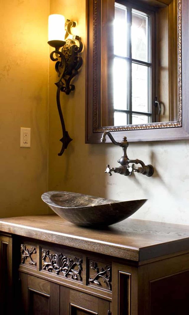 Walnut Chateau Ornate Sink